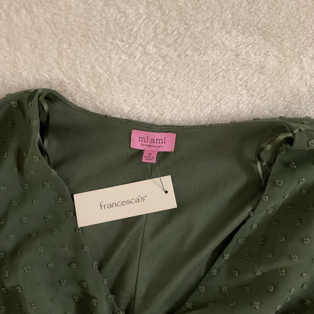 Miami Green Ruched Ruffled Sundress - Picture 2 of 2